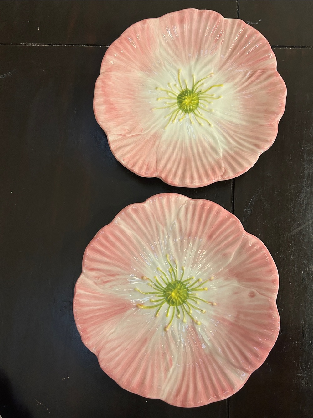 FiB Burton & Burton Floral Ceramic Dessert Plates - Pink & Lavender Set of 4 - Picture 2 of 5